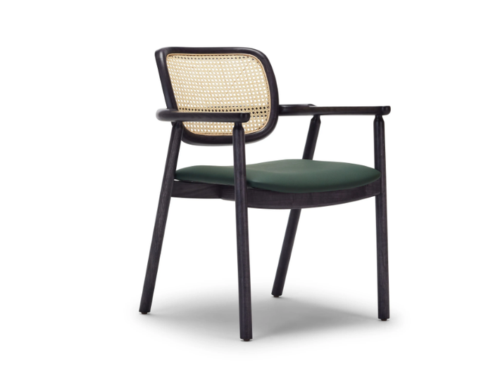 CLARA - Ash chair with armrests and integrated cushion _ Papell Design